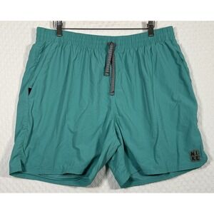 Nike Solid Icon 7" Volley Swim Shorts Men XXL Green Nylon Mesh Lined Trunks Swim